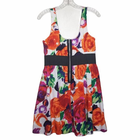 AUW As U Wish Multicolored Floral Sleeveless Dress - Picture 3 of 5